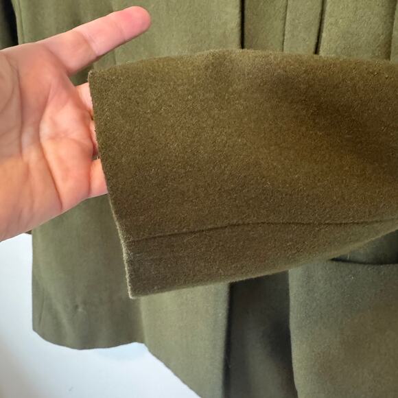 EUC Old Navy Sz XXL Y2K 2000s Olive Green Military Peacoat Short Coat Jacket - Picture 7 of 12